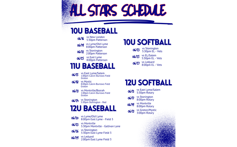 2025 All Star Pool Play Schedule